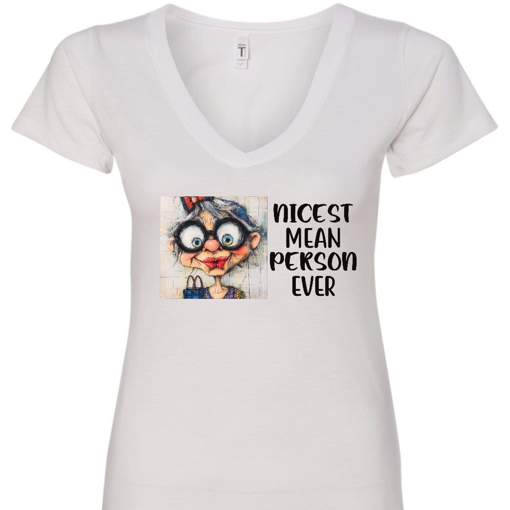 Nicest Mean Person Ever V-Neck T-Shirt